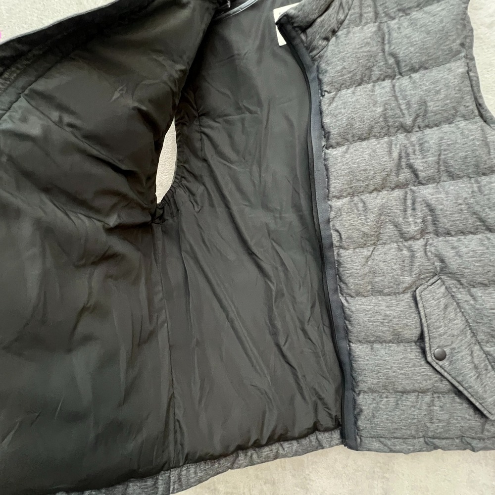Lucky Brand Gray Quilted Puffer Vest Men's Large Zip Front Casual Outdoor - Picture 2 of 11